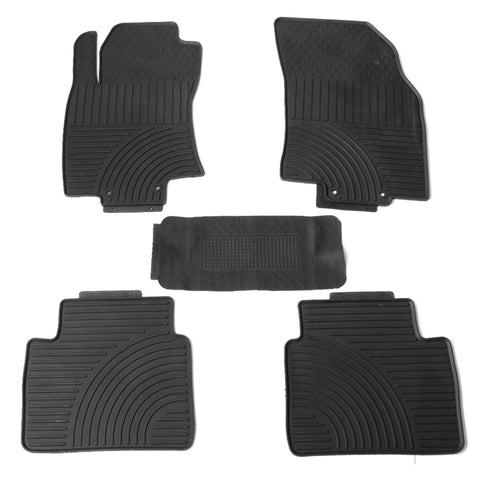 14-19 Nissan Rogue Heavy Duty Black Latex Floor Mats Front & Second Row