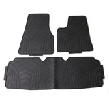 12-19 Tesla Model S Heavy Duty Black Latex Floor Mats Front and Second Row