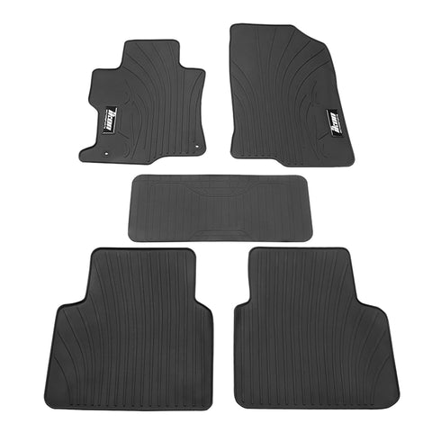 08-12 Honda Accord Latex Car Floor Mats Liner All Weather Black Carpets 5PC