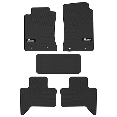 11-14 Toyota Tacoma Extended Cab Latex Floor Mats All Weather Carpets - Black