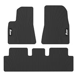 17-23 Tesla Model 3 Latex Car Floor Mats Liner All Weather Carpet Black 3PC