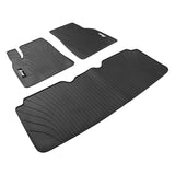 12-19 Tesla Model S Latex Car Floor Mats Liner All Weather Carpet Black 3PC