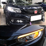 16-20 Honda Civic 10th Gen Black Eyebrow Light 2 Colors Running Bulb