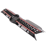 10-14 Golf MK6 Mesh GTI Style Black Red Front Grille Logo Base - ABS