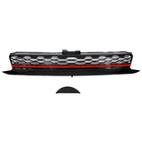 17-19 VW Golf MK7 7.5 GTI Style Mesh Hood Upper Grille w/ Red Trim