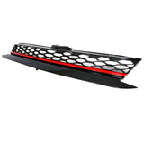 17-19 VW Golf MK7 7.5 GTI Style Mesh Hood Upper Grille w/ Red Trim