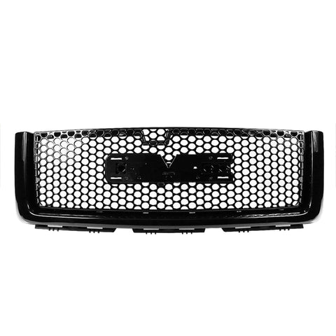 07-13 GMC Sierra 1500 Front Upper Hood Grille - Gloss Black