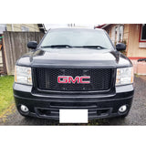 07-13 GMC Sierra 1500 Front Upper Hood Grille - Gloss Black
