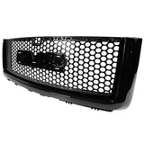 07-13 GMC Sierra 1500 Front Upper Hood Grille - Gloss Black