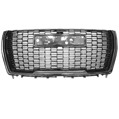 21-22 GMC Yukon/Yukon XL Denli Style Front Upper Bumper Grille - Gloss Black