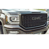 16-18 GMC Sierra 1500 Denali Style Front Grille Hood Glossy Black