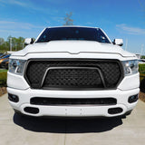 19-22 Dodge Ram 1500 Rebel Style Front Hood Grille - Black