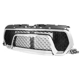 19-22 Dodge Ram 1500 Rebel Style Front Bumper Hood Mesh Grille - Chrome