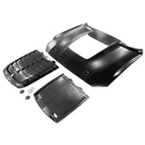 18-20 Ford Mustang 2Dr GT500 Style Aluminum Front Hood - Black