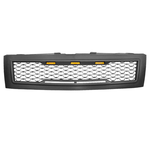 07-13 Chevy Silverado 1500 Front Bumper Hood Mesh Grille - Matte Black