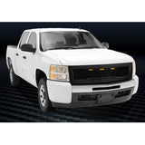 07-13 Chevy Silverado 1500 Front Bumper Hood Mesh Grille - Gloss Black