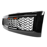 07-13 Chevy Silverado 1500 Front Bumper Hood Mesh Grille - Gloss Black