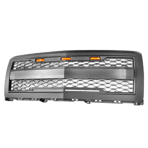 14-15 Chevy Silverado 1500 Front Bumper Hood Grille Matte Black