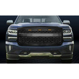 16-18 Chevy Silverado 1500 Front Bumper Hood Mesh Grille - Gloss Black