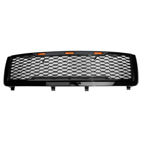 11-14 Chevy Silverado 2500 3500 HD Front Bumper Hood Grille - Gloss Black