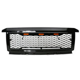 15-18 Chevy Silverado 2500 3500 Front Bumper Hood Mesh Grille - Gloss Black