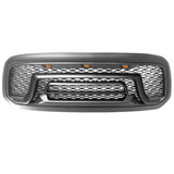 13-18 Dodge Ram 1500 Rebel Style Front Bumper Hood Mesh Grille Matte Black