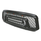13-18 Dodge Ram 1500 Rebel Style Front Bumper Hood Mesh Grille Gloss Black