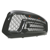 13-18 Dodge Ram 1500 Rebel Style Front Bumper Hood Mesh Grille Gloss Black