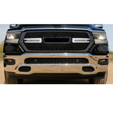 19-22 Dodge Ram 1500 Front Bumper Hood Upper Mesh White LED Grille - Gloss Black