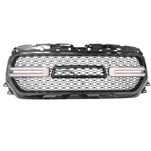 19-22 Dodge Ram 1500 LED DRL Grille w/ Switchback Turn Signal - Gloss Black