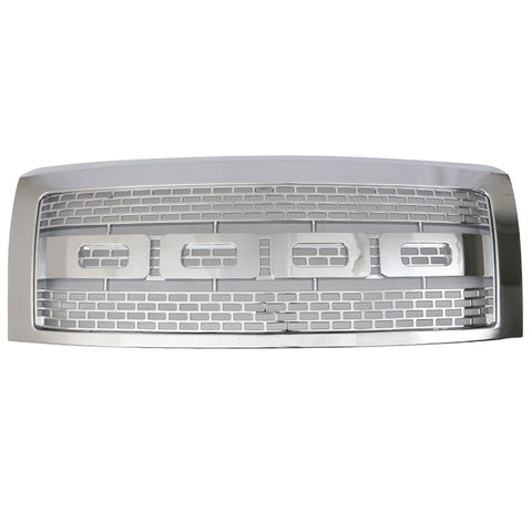 09-14 F150 Raptor Style Front Bumper Grille Hood Mesh With Shell - Chrome