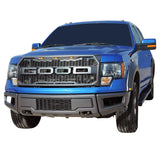 09-14 Ford F-150 Raptor Style Front Bumper Hood Grille Matte Black