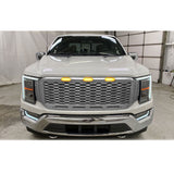 21+ Ford F-150 Front Mesh Bumper Hood Grill Grille ABS Raptor Style - Gray
