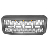 11-16 Ford F-250 F-350 Raptor Style Front Bumper Hood Grille Matte Black