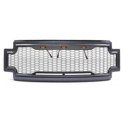 17-19 Ford F250 F350 Super Duty LED Honeycomb Mesh Front Bumper Grille - ABS