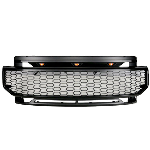 20-22 Ford F250 F350 F450 Super Duty Raptor Front Bumper Grille - Matte Black