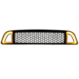 13-14 Ford Mustang Non-Shelby Front Bumper Upper LED Grille Black