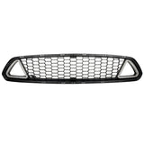 15-17 Ford Mustang IK Style Black Front Hood Upper Grille W/ LED Lights