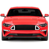 18-19 Ford Mustang Upper Grille with Yellow Turn Signal White LED Light