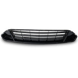 18-19 Ford Mustang Front Upper Grid Grille Glossy Black - ABS