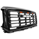 14-15 GMC Sierra 1500 Front Bumper Hood Grille - Gloss Black