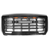 15-18 GMC Sierra 2500 3500 Front Grille Guard w/ Signal Light - Gloss Black