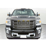 15-18 GMC Sierra 2500 3500 Front Grille Guard w/ Signal Light - Gloss Black