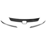 21-22 Honda Accord Sedan OE Hood Bonnet Grille Trim - Gloss Black 3PCS