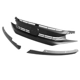 16-18 Honda Civic X OE Style Grille Hood + Eye Lid Eyebrows - Matte Black ABS