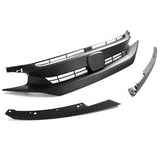 16-18 Honda Civic X OE Style Grille Hood + Eye Lid Eyebrows - Matte Black ABS