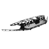 22-23 Honda Civic Base Sedan Rock Style Front Upper Grille - Gloss Black ABS