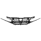 22-23 Honda Civic Base Sedan Rock Style Front Upper Grille - Gloss Black ABS