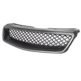 96-98 Honda Civic Type-R style Black Mesh ABS Front Hood Grille Grill