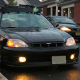 99-00 Honda Civic Mugen Style Black Mesh ABS Front Hood Grille